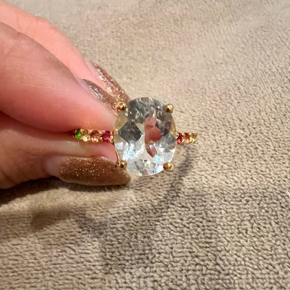 Blue topaz ring size 8 - Picture 4 of 4